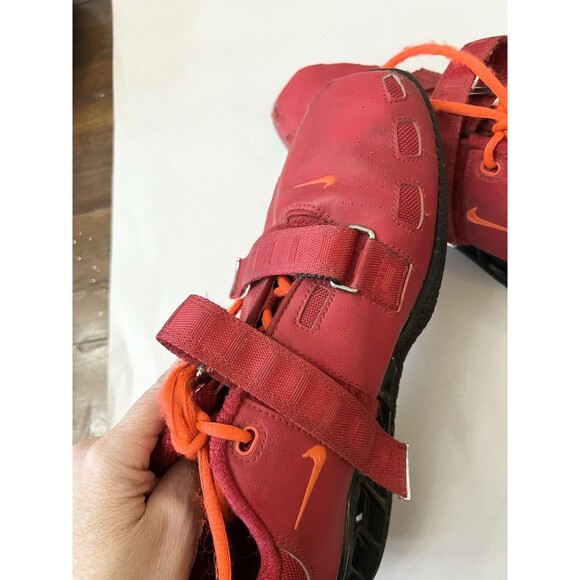 Nike Romaleos 2 Red/ Orange/ Black 476927-606 Men’s Size 11.5 RARE Weightlifting - Picture 8 of 13